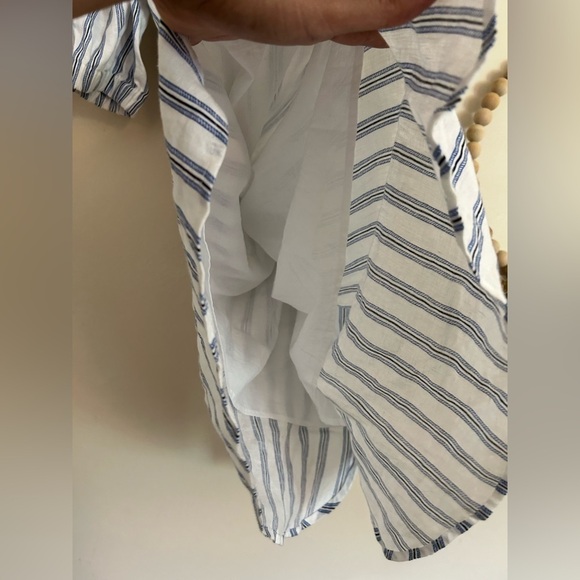 Michael Kors Striped Off the shoulder 100% Linen Dress Size Xs - Picture 7 of 11